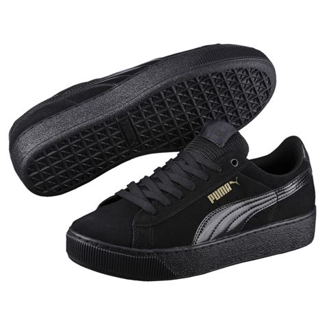 puma black sneakers for women